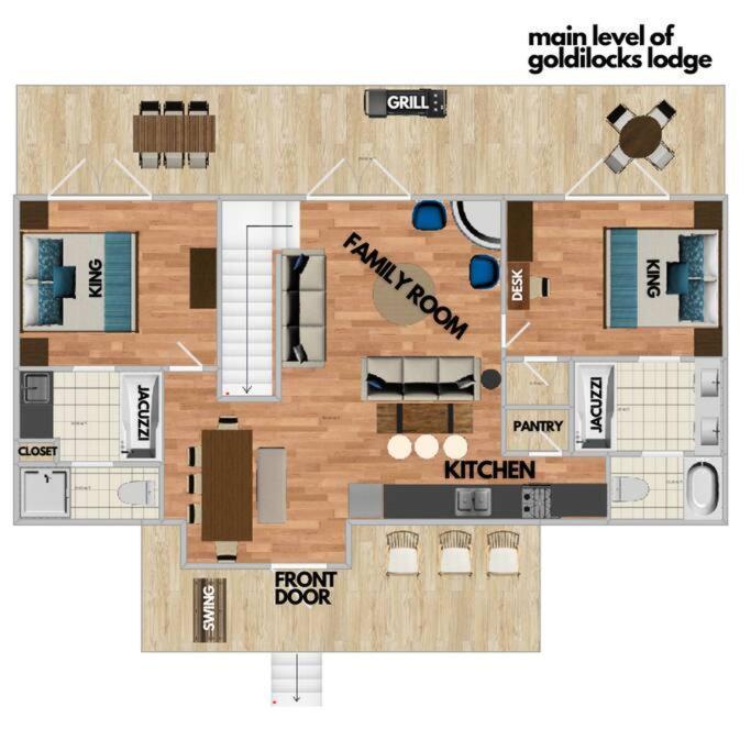 1 Min To The Parkway Spacious Cabin W 3 Suites And Extra Bedroom! Pigeon Forge Eksteriør bilde