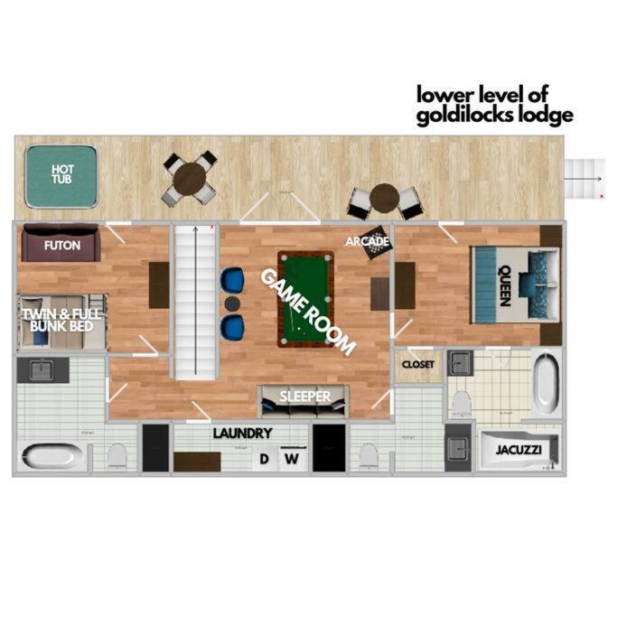 1 Min To The Parkway Spacious Cabin W 3 Suites And Extra Bedroom! Pigeon Forge Eksteriør bilde